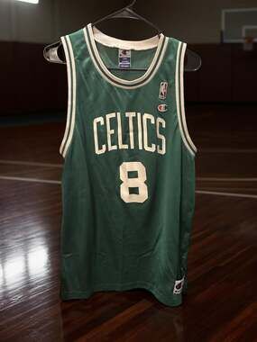 Vintage 90s Champion Antoine Walker Boston Celtics #8 Green Jersey Size Large